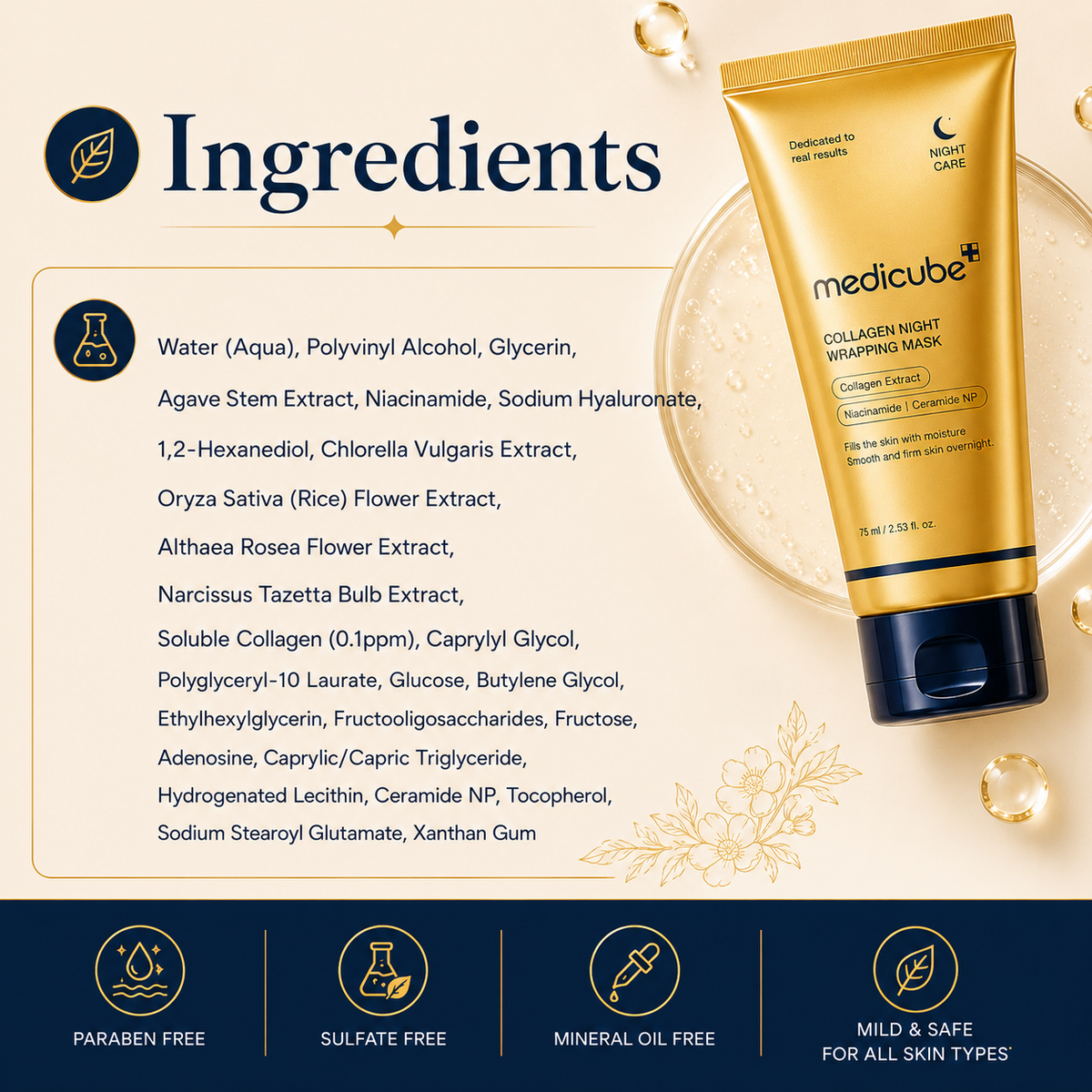 Korean Collagen Overnight Wrapping Mask Pro (75ml)