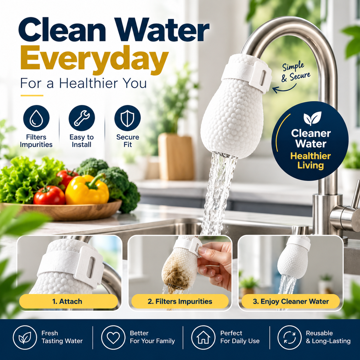 CLEAR TAP™ WATER FILTER (Buy 10 Get 10 FREE)