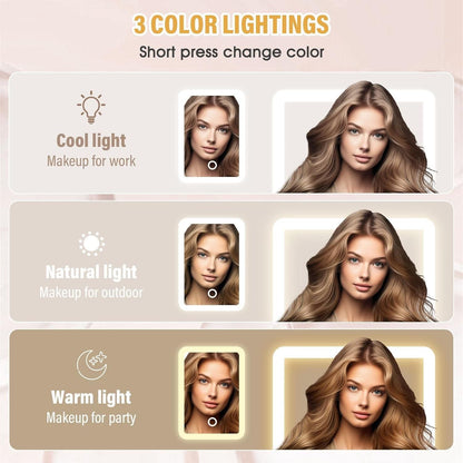 Mini Makeup Box With LED Mirror