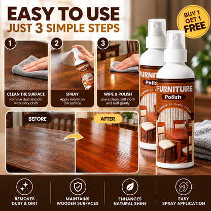 WoodCare Furniture Polish Spray – Buy 1 Get 1 FREE